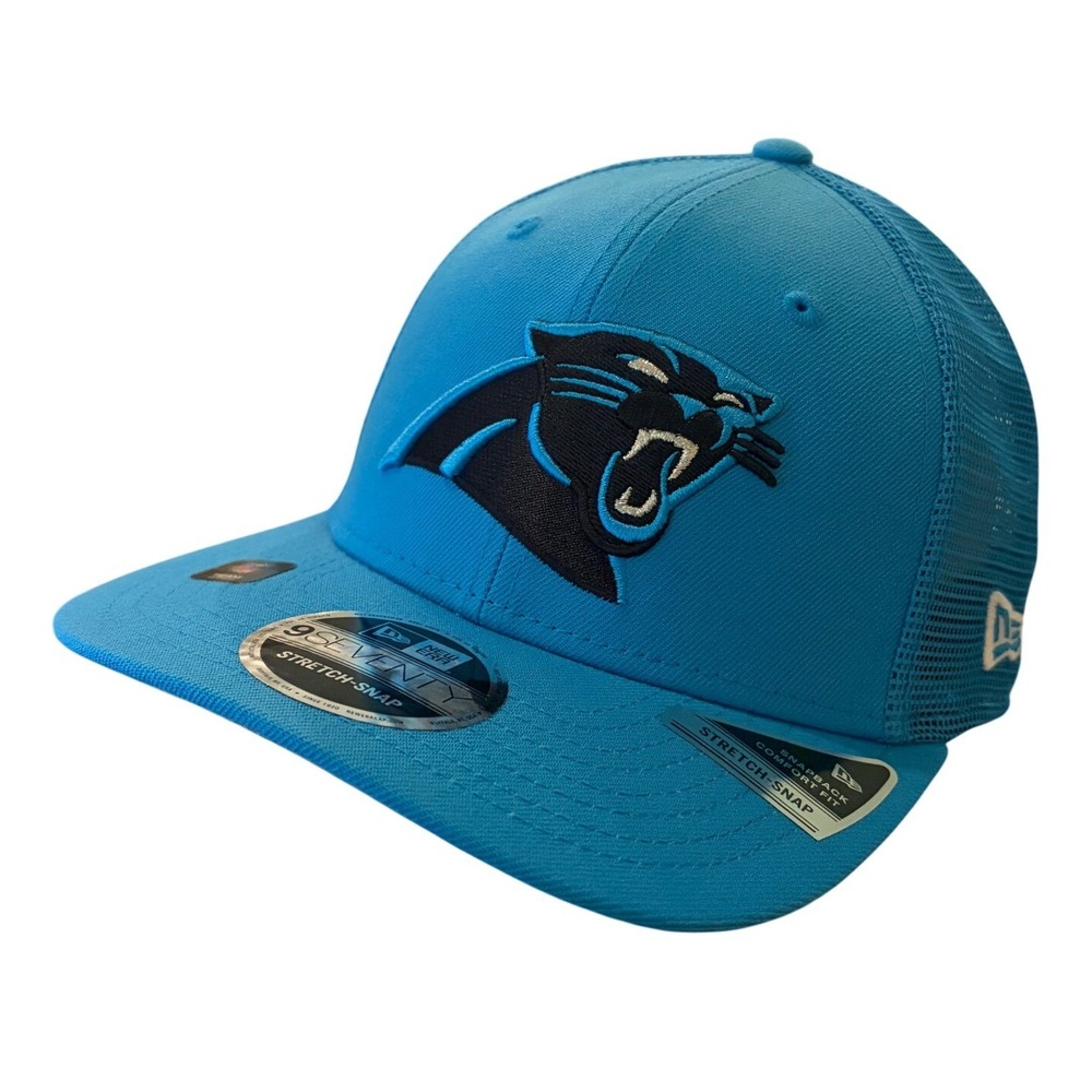 New Era 9SEVENTY Carolina Panthers NFL Stretch-Snap Trucker Hat Blue 60691886
